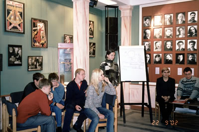 Giving a history lesson at the Gulag Museum. Courtesy of the Gulag Museum at Perm-36.