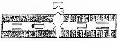 Layout of Barracks. Courtesy of Regina Gorzkowski-Rossi.