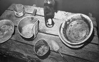 Prisoners’ eating utensils. Courtesy of the Gulag Museum at Perm-36.