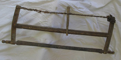 Close-up of a typical frame-saw used by the timber camp prisoners. Courtesy of the Gulag Museum at Perm-36.